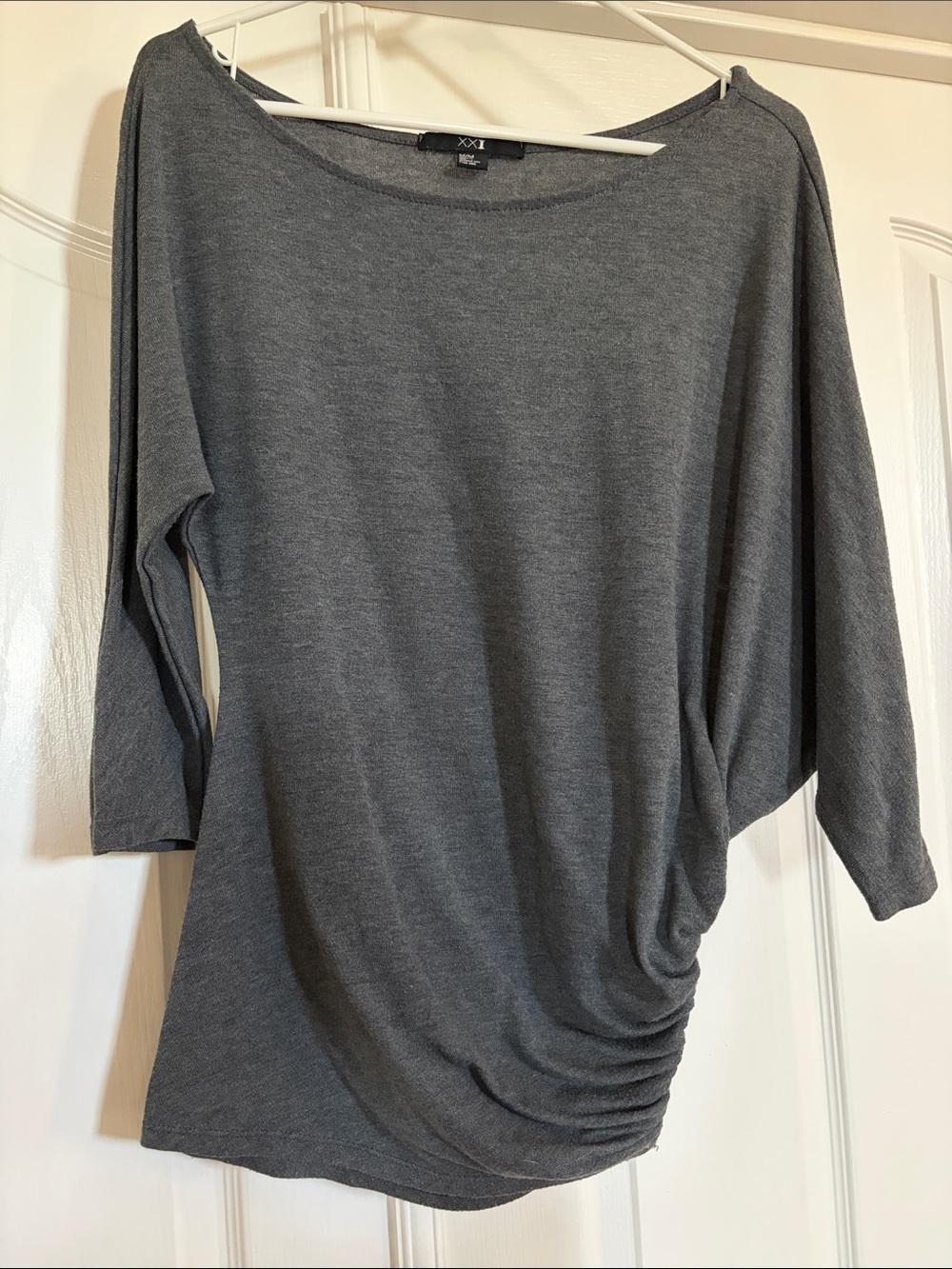Forever 21 Women's Charcoal Gray Dolman Sleeve Tunic